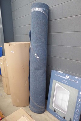 Lot 4415 - Roll of blue carpet