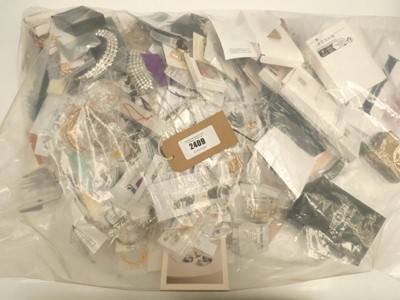 Lot 2409 - Bag containing quantity of loose costume and...