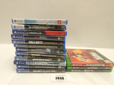 Lot 2036 - 2x PS5 games, 10x PS4 games, 2x Xbox One games...