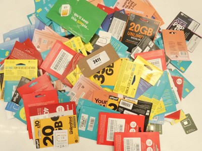 Lot 2411 - Quantity of various SIM card packs