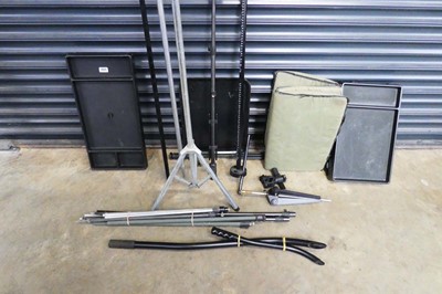 Lot Quantity of various size bank rod stands with...