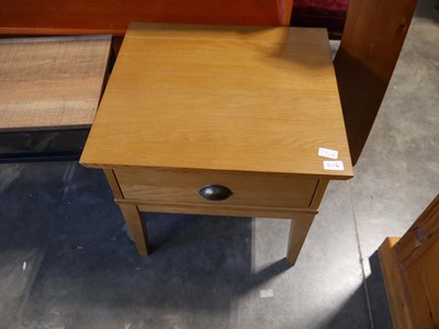 Lot 1246 - Wooden single drawer side table