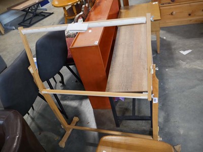 Lot 1253 - Free standing wooden tapestry frame