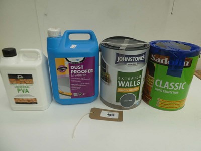 Lot 4618 - Sadolin wood protection, Smooth Masonry paint,...