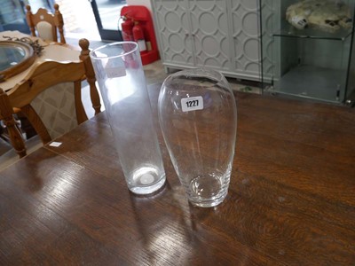 Lot 1227 - 2 glass vases