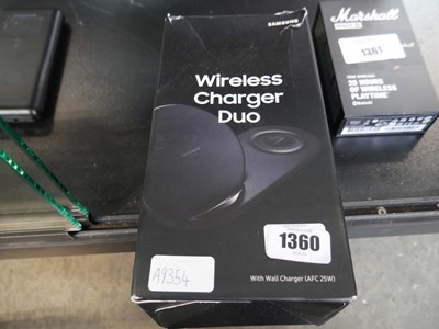 Lot 1360 - Wireless Charge Duo for Samsung, boxed