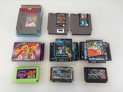 Lot 3x NES games together with 3x Nintendo Famicom...