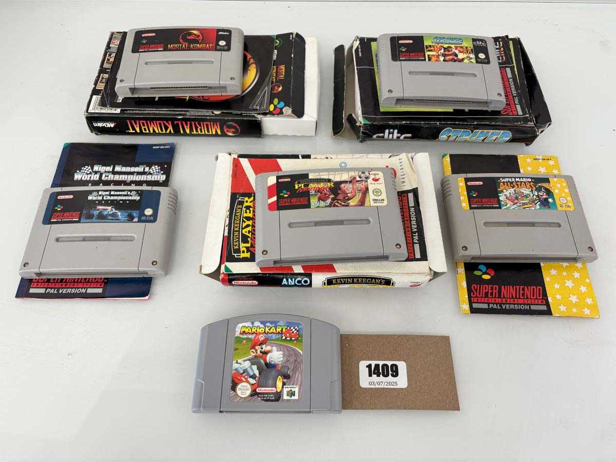 Lot 5x NES games to include Striker and Nigel...