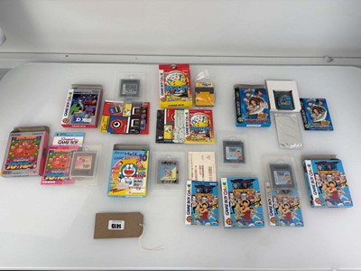 Lot 7x boxed Japanese GameBoy and GameBoy Color...
