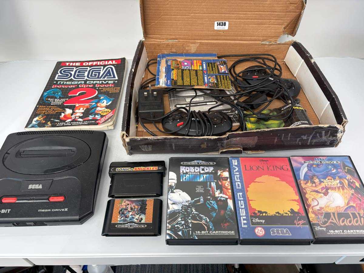 Lot Sega Mega Drive 2 with 5x Games to include...