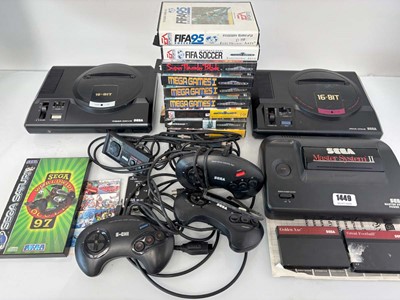 Lot Box with Sega consoles, controllers and qty of...