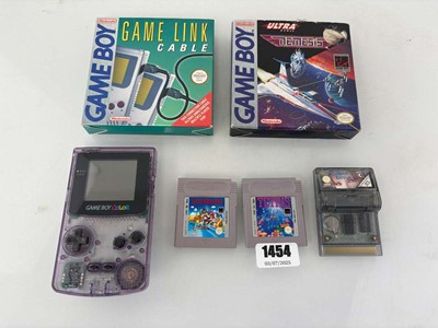 Lot Nintendo GameBoy color with boxed Link Cable...