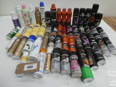Lot 3504 - L'Oreal & Lynx deodorants, shower gel, sun...