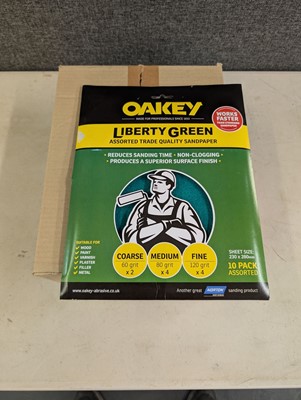 Lot 63 - Oakey Liberty Green 10 pack assorted grit...