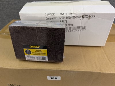 Lot 108 - Oakey 4 pack flexible sanding sponges, fine...