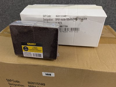 Lot 109 - Oakey 4 pack flexible sanding sponges, fine...