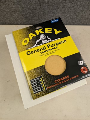 Lot 150 - Oakey 5 pack general purpose sandpaper sheets,...