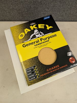Lot 152 - Oakey 5 pack general purpose sandpaper sheets,...