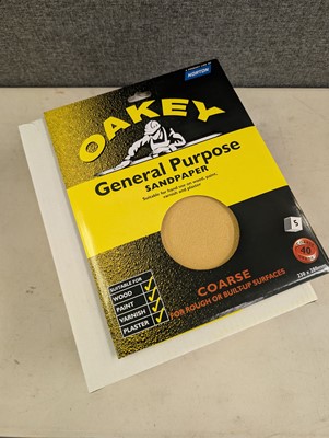 Lot 154 - Oakey 5 pack general purpose sandpaper sheets,...