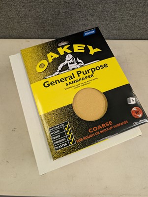 Lot 155 - Oakey 5 pack general purpose sandpaper sheets,...