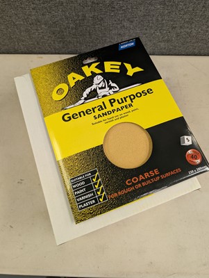 Lot 156 - Oakey 5 pack general purpose sandpaper sheets,...