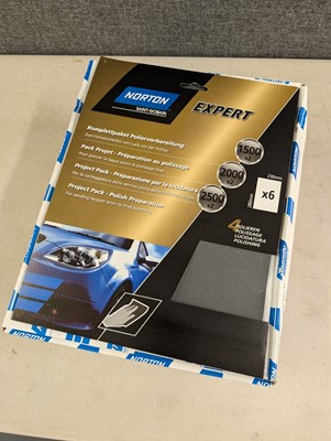 Lot 212 - Norton Expert 6 pack sandpaper for lacquer...