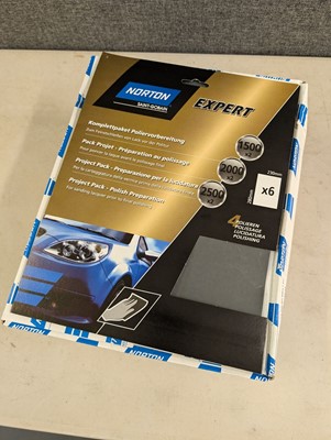 Lot 215 - Norton Expert 6 pack sandpaper for lacquer...