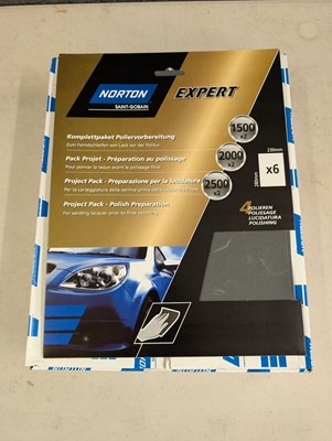 Lot 218 - Norton Expert 6 pack sandpaper for lacquer...
