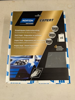Lot 220 - Norton Expert 6 pack sandpaper for lacquer...