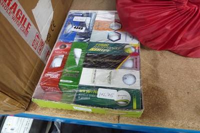 Lot 4349 - Shallow tray containing packs of golf balls
