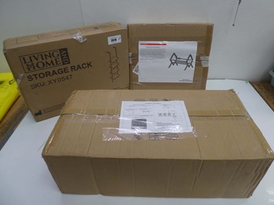 Lot 3510 - Flat pack storage rack, Flat pack Book /...