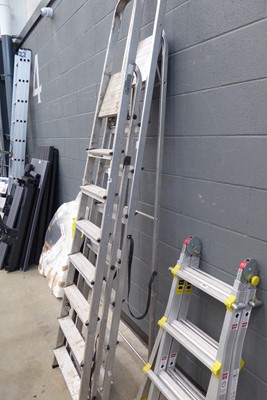 Lot 4372 - 2 large aluminium step ladders
