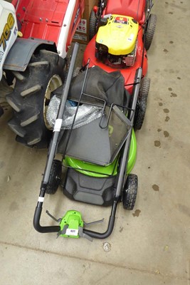 Lot 4377 - Greenworks battery powered lawnmower with...