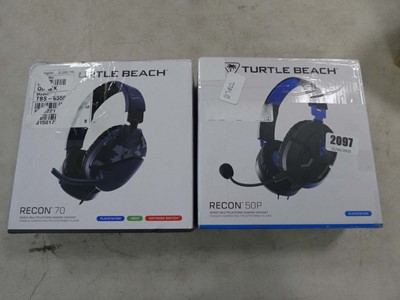 Lot 2097 - 2 Boxed Turtle Beach gaming headsets Recon 50P,...