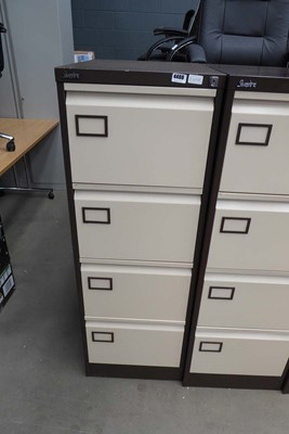 Lot 4460 - Coffee and cream Silverline filing cabinet