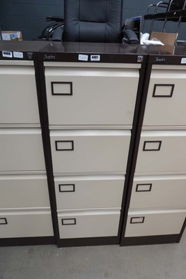 Lot 4461 - Coffee and cream Silverline filing cabinet