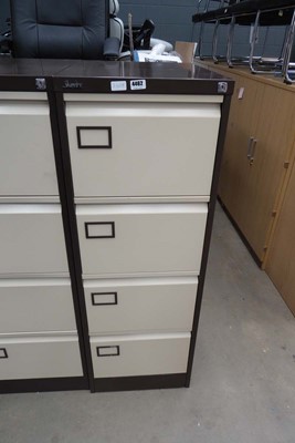 Lot 4462 - Coffee and cream Silverline filing cabinet