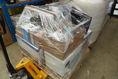 Lot 4386 - Pallet of office supplies including printers,...