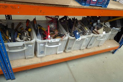 Lot 4569 - 5x clear plastic trays of decorators tools