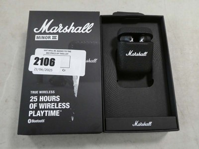 Lot 2106 - Boxed pair of Marshall Minor III bluetooth...