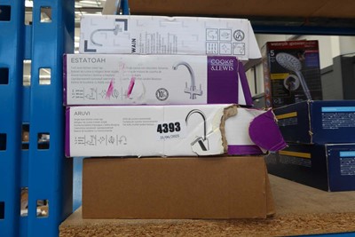 Lot 4393 - 4 various kitchen mixer taps, each boxed