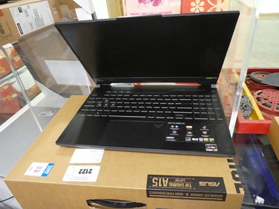 Lot 2122 - Asus A15TUF gaming laptop model FA507 with...