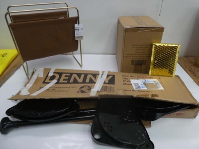 Lot 3519 - Carhartt canvas magazine rack, corner shower...