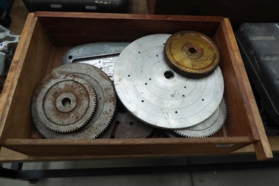 Lot 4529 - Shallow tray containing a machine panel and...
