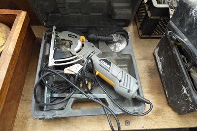 Lot 4530 - Cased Titan 500w mini circular saw model...