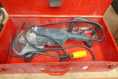 Lot 4549 - Bosch GWS20 110v disc cutter in red metal case
