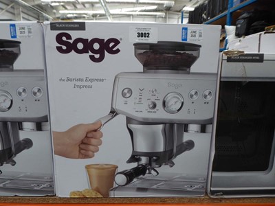 Lot 3002 - Sage Barista Impress coffee machine