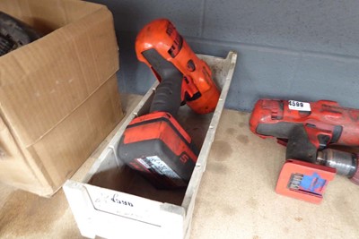 Lot 4596 - 1x red Snap-On battery powered nut runner with...