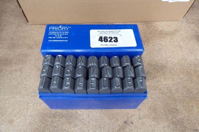 Lot 4623 - Cased set of Priory letter punches