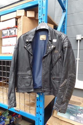 Lot 4624 - Black motorcycle jacket by Lewis Leathers